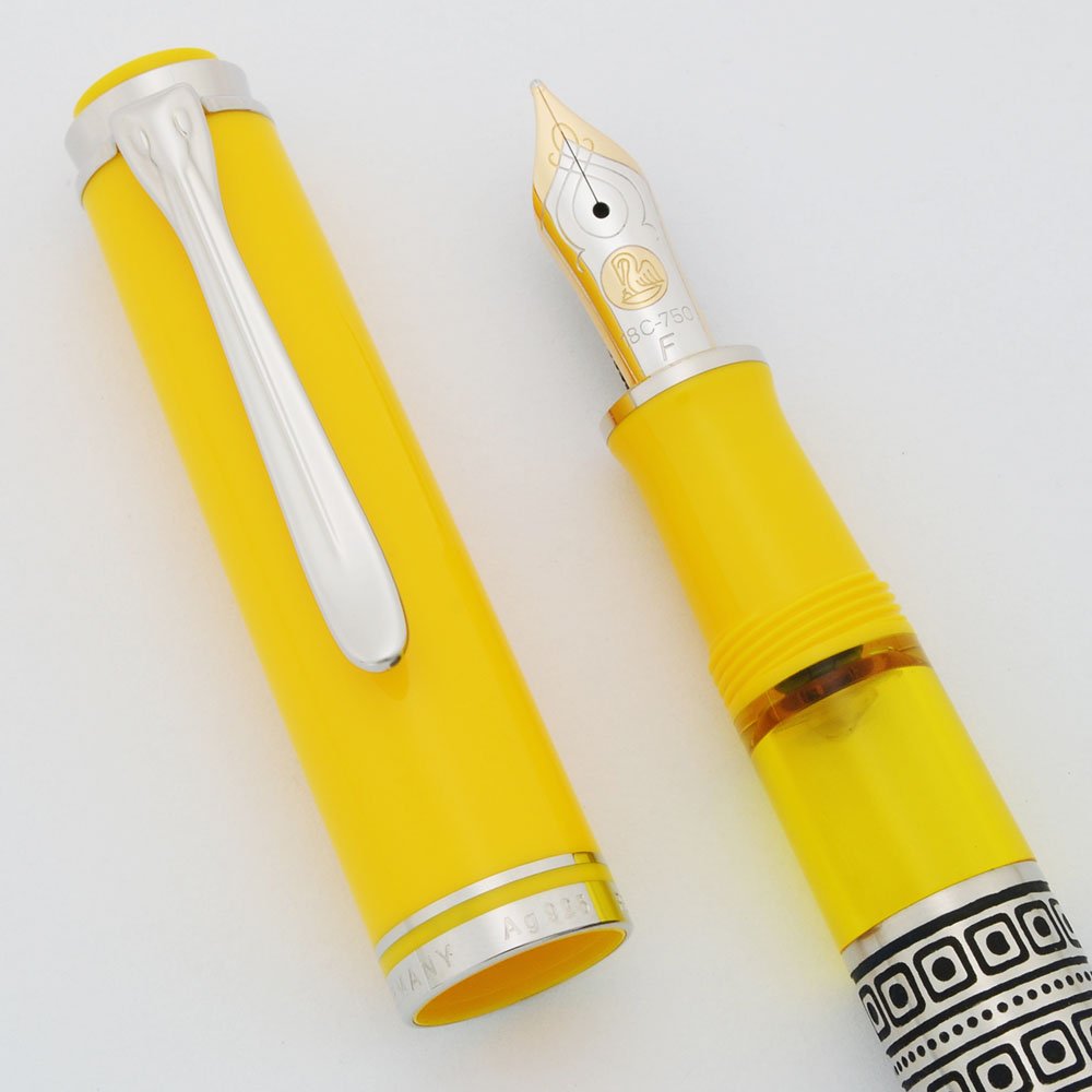 Pelikan M710 Toledo SE Fountain Pen - Yellow, Sterling, Fine 18k